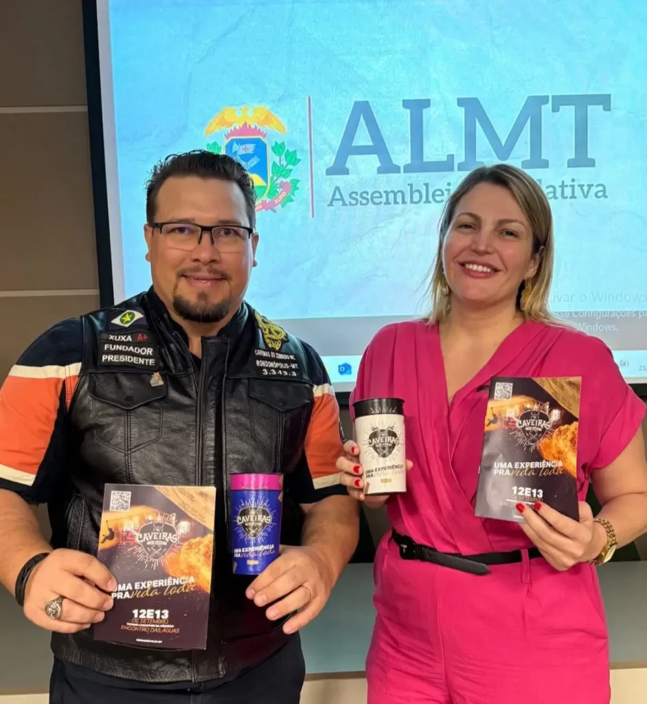 Copos personalizados e ecologicos do Caveiras Moto Festival 2025 Atitude MT