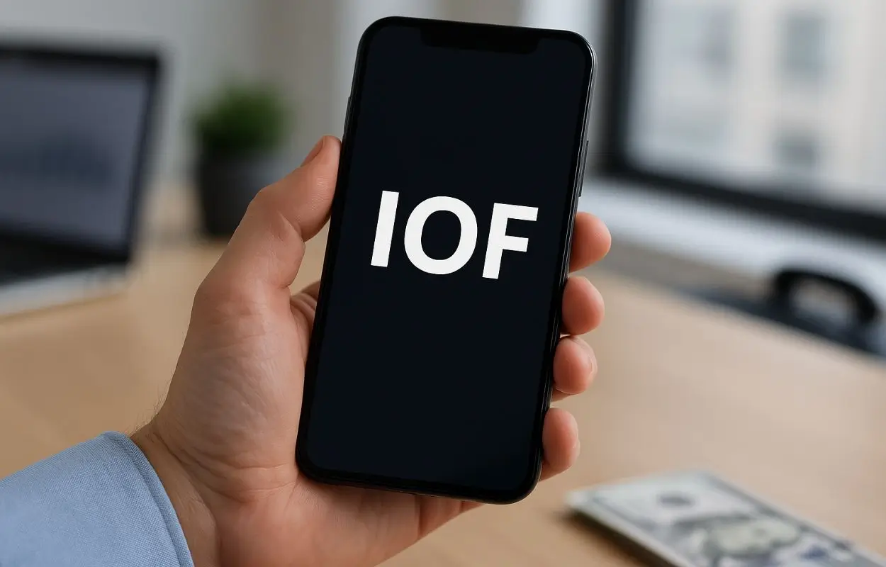 pessoa segura passaporte cartão internacional e recibo de câmbio mostrando cobrança de IOF