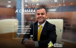Venho, por meio desta, esclarecer que meu retorno ao cargo de vereador na Câmara Municipal de Rondonópolis