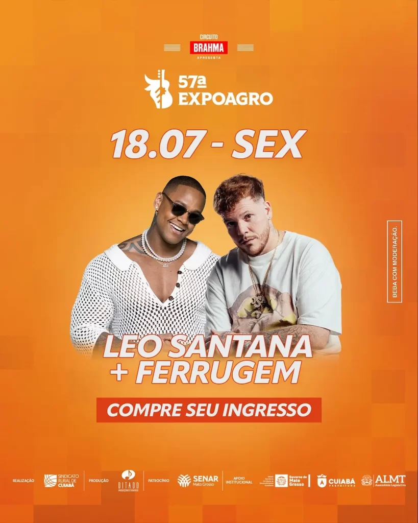 ✨ Na 57ª Expoagro o show é em DOSE DUPLA! Serão 2 atrações nacionais por noite pra ninguém ficar