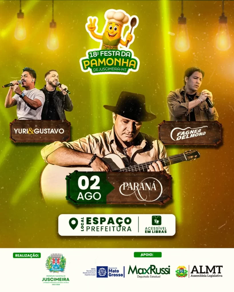 Cantor sertanejo Paraná é a terceira atração confirmada na Festa da Pamonha