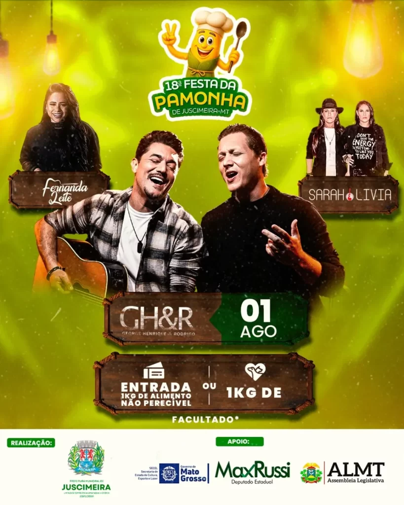 George Henrique & Rodrigo são a segunda atração confirmada da 18ª Festa da Pamonha!