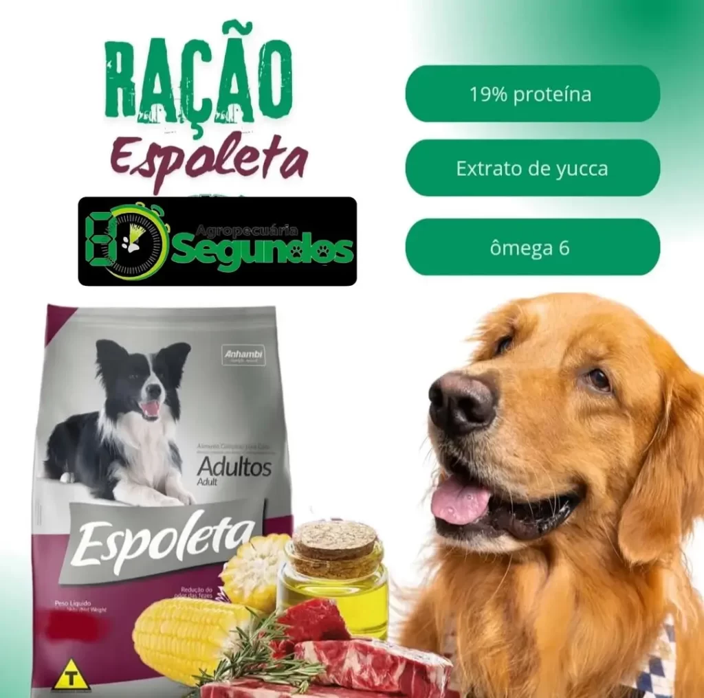 A racao Espoleta da Anhambi possui uma formula com proteina de alta absorcao fornecendo energia Atitude MT