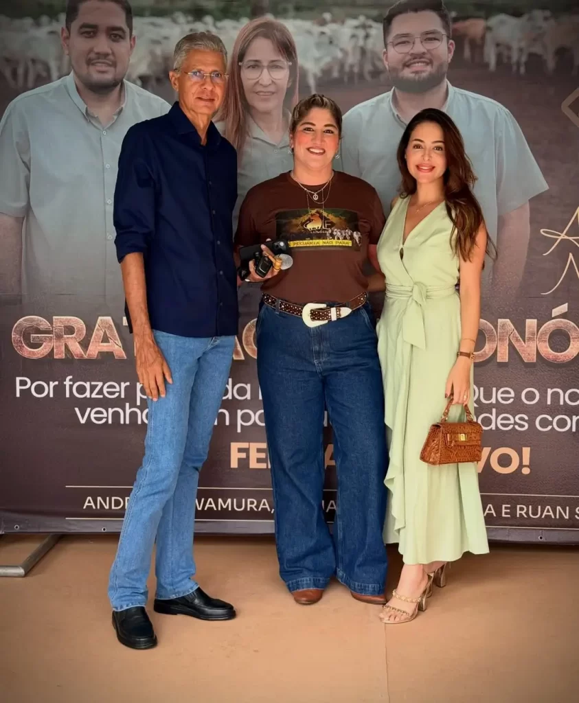 Nosso Leiloeiro Rural Thiers Rocha e sua Esposa Thais Olegario ja estao no recinto para o nos Atitude MT